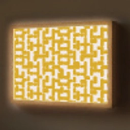 Geel - Beige - Patroon Light Box met batterij (Wandlamp) middel 907 -z3d_website