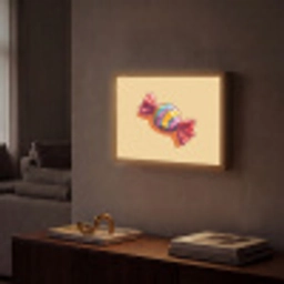 Geel - Snoep - Kleur Light Box met batterij (Wandlamp) middel -sfeer1