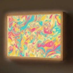 Geel - Roze - Blauw - Retro Light Box met batterij (Wandlamp) middel -z3d_website