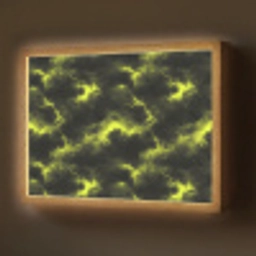 Geel - Storm - Wolken Light Box met batterij (Wandlamp) middel 907 -z3d_website