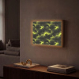 Geel - Storm - Wolken Light Box met batterij (Wandlamp) middel 907 -sfeer1