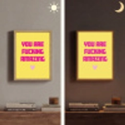 Geel - Valentijn - Tekst Light Box met batterij (Wandlamp) middel -sfeer3