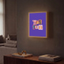 Yes fun - Kleurrijk - Collage-stijl Light Box met batterij (Wandlamp) middel -sfeer1