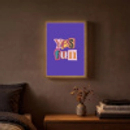 Yes fun - Kleurrijk - Collage-stijl Light Box met batterij (Wandlamp) middel -sfeer4