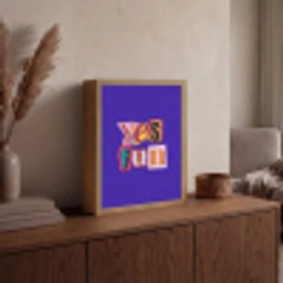 Yes fun - Kleurrijk - Collage-stijl Light Box met batterij (Wandlamp) middel -sfeer2
