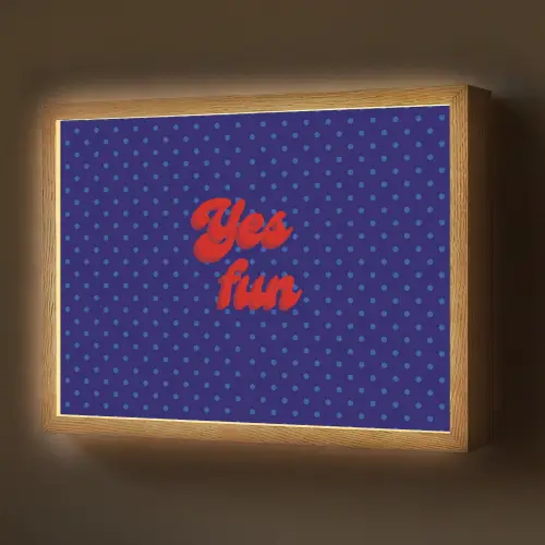 Yes fun - Rood - Blauw - Stippen Light Box met batterij (Wandlamp) middel -z3d_website