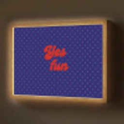 Yes fun - Rood - Blauw - Stippen Light Box met batterij (Wandlamp) middel -z3d_website