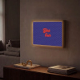 Yes fun - Rood - Blauw - Stippen Light Box met batterij (Wandlamp) middel -sfeer1