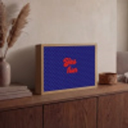 Yes fun - Rood - Blauw - Stippen Light Box met batterij (Wandlamp) middel -sfeer2