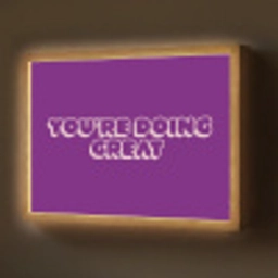 You're doing great - Paars - Bubble letters Light Box met batterij (Wandlamp) middel -z3d_website
