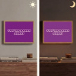 You're doing great - Paars - Bubble letters Light Box met batterij (Wandlamp) middel -sfeer3