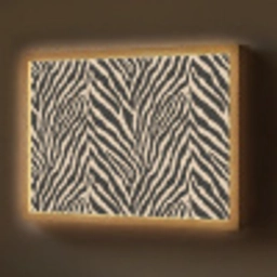 Zebra - Klassiek - Zwart Light Box met batterij (Wandlamp) middel 907 -z3d_website