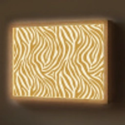 Zebra - Klassiek - Oker - Geel Light Box met batterij (Wandlamp) middel 907 -z3d_website