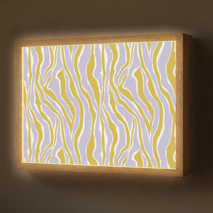 Zebra - Modern - Meerkleurig Light Box met batterij (Wandlamp) middel 907 -z3d_website