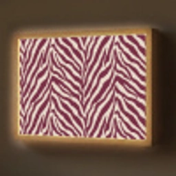 Zebra - Motief - Bordeaux - Rood Light Box met batterij (Wandlamp) middel 907 -z3d_website
