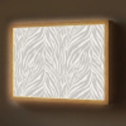 Zebra - Motief - Grijs Light Box met batterij (Wandlamp) middel 907 -z3d_website
