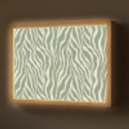 Zebra - Motief - Groen Light Box met batterij (Wandlamp) middel 907 -z3d_website