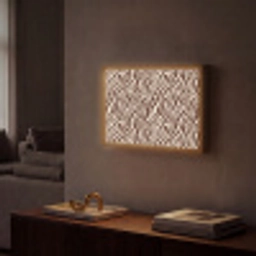 Zebra - Patroon - Zwart - Wit Light Box met batterij (Wandlamp) middel 907 -sfeer1