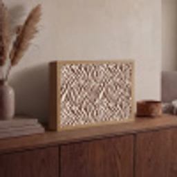 Zebra - Patroon - Zwart - Wit Light Box met batterij (Wandlamp) middel 907 -sfeer2