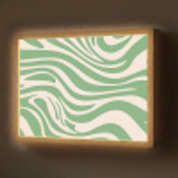Zebrapatroon - Groen - Retro Light Box met batterij (Wandlamp) middel -z3d_website