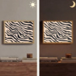 Zebraprint - Dynamisch - Roze Light Box met batterij (Wandlamp) middel -sfeer3