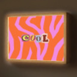 Zebraprint - Grafisch - COOL - Oranje Light Box met batterij (Wandlamp) middel -z3d_website