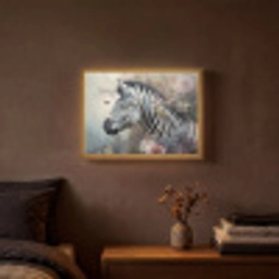 Zebra - Wilde dieren - Vlinder - Bloemen Light Box met batterij (Wandlamp) middel -sfeer4