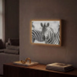 Zebra's - Zwart - Wit Light Box met batterij (Wandlamp) middel -sfeer1