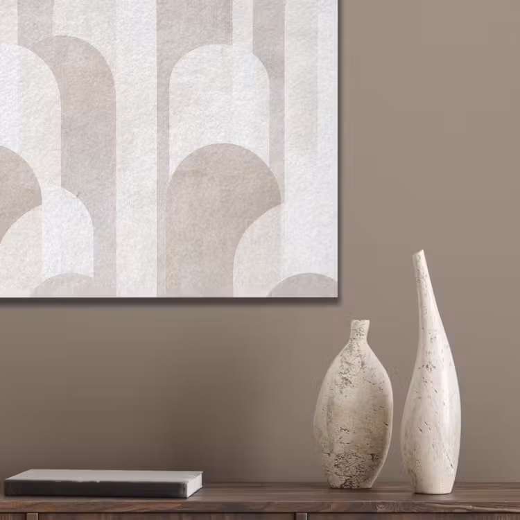 Abstracte bogen - Modern - Beige PET vilt klein -sfeer6_closeup