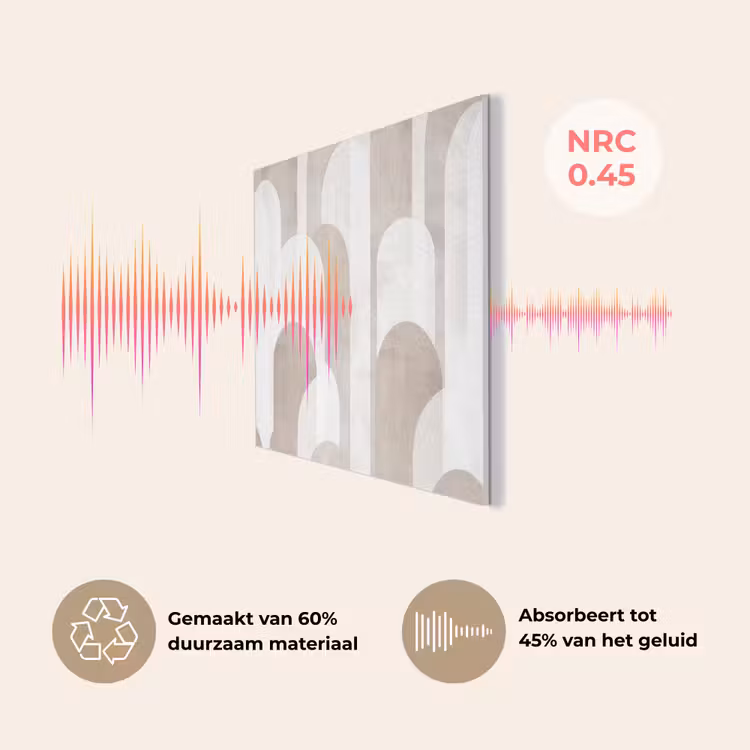 Abstracte bogen - Modern - Beige PET vilt klein -USP_NL
