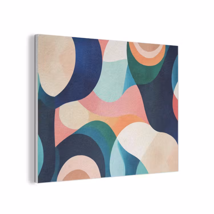 Abstract - Blauw - Roze PET vilt klein -3d