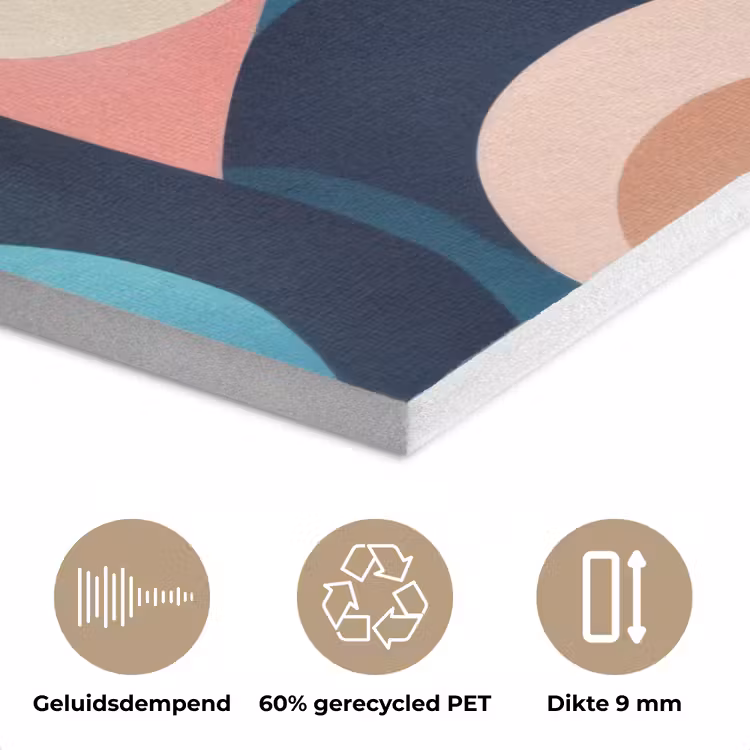 Abstract - Blauw - Roze PET vilt klein -closeup_NL
