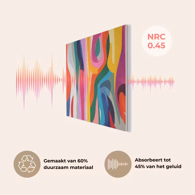 Abstract - Kleurrijk - Golven - Lijnen PET vilt klein -USP_NL