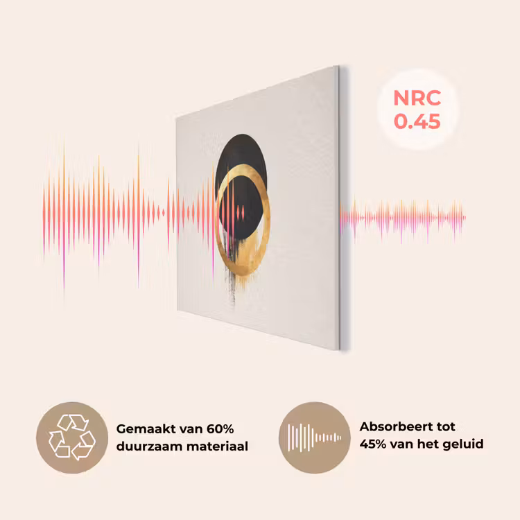 Abstract ontwerp - Zwarte cirkel - Verfvlekken PET vilt klein -USP_NL