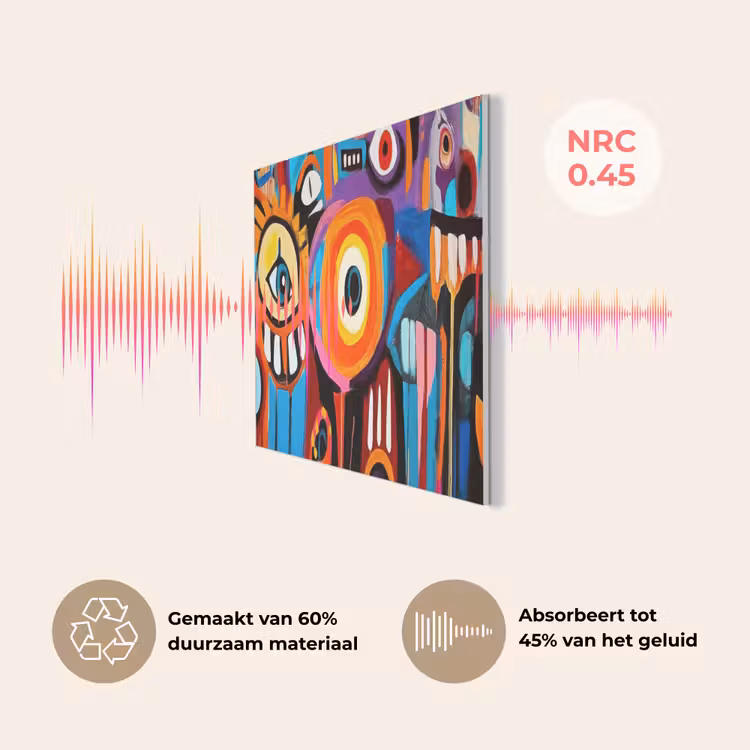 Abstract - Gezicht - Kleurrijk PET vilt middel -USP_NL