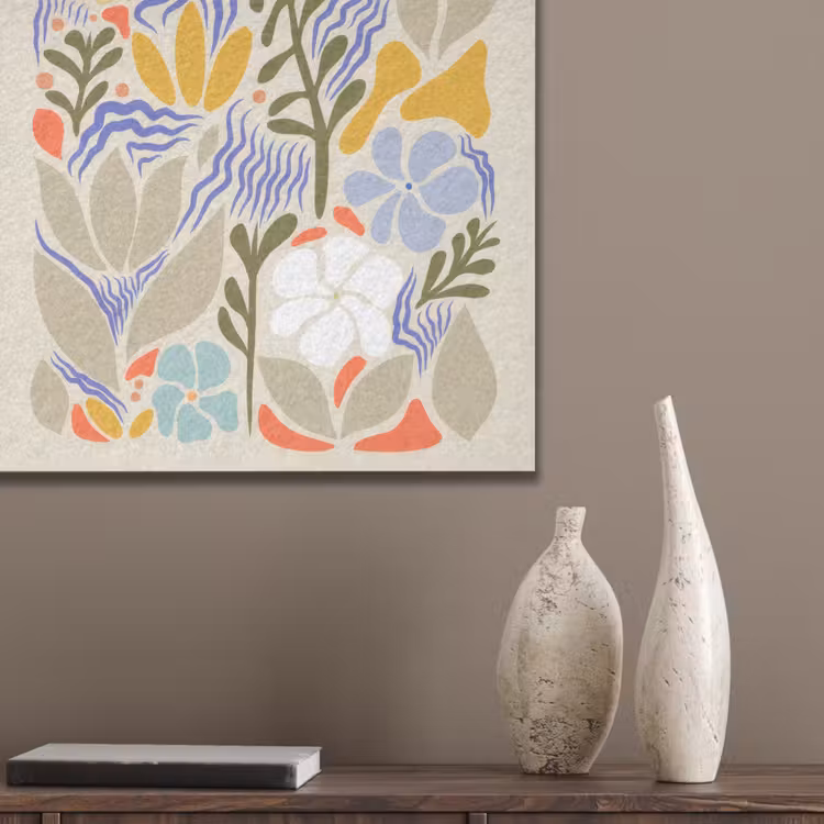 Abstract - Bloemen - Bladeren PET vilt klein -sfeer6_closeup