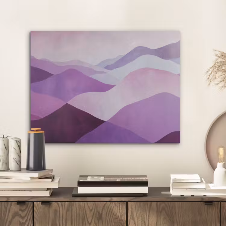 Abstract - Heuvels - Landschap - Paars PET vilt klein -sfeer1