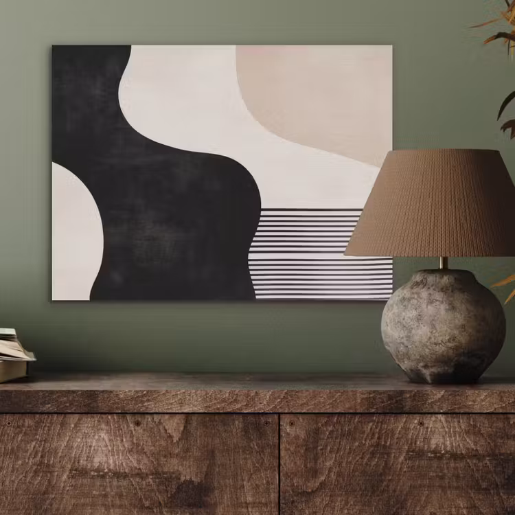 Abstract - Japandi - Beige - Modern PET vilt klein -sfeer2
