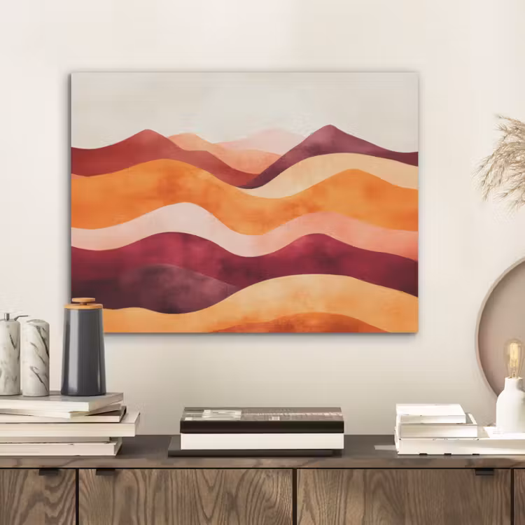 Abstract - Landschap - Golven PET vilt klein -sfeer1