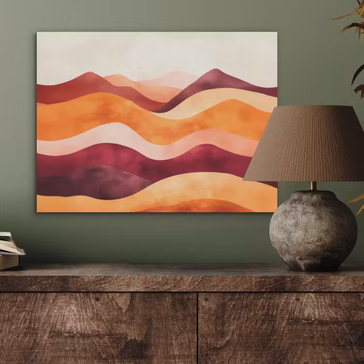 Abstract - Landschap - Golven PET vilt klein -sfeer2