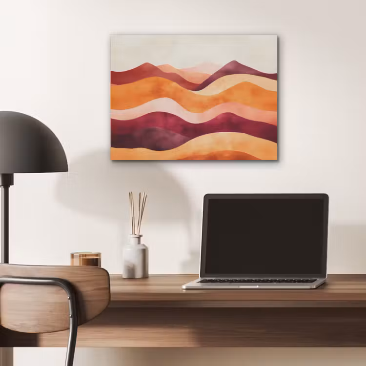 Abstract - Landschap - Golven PET vilt klein -sfeer5