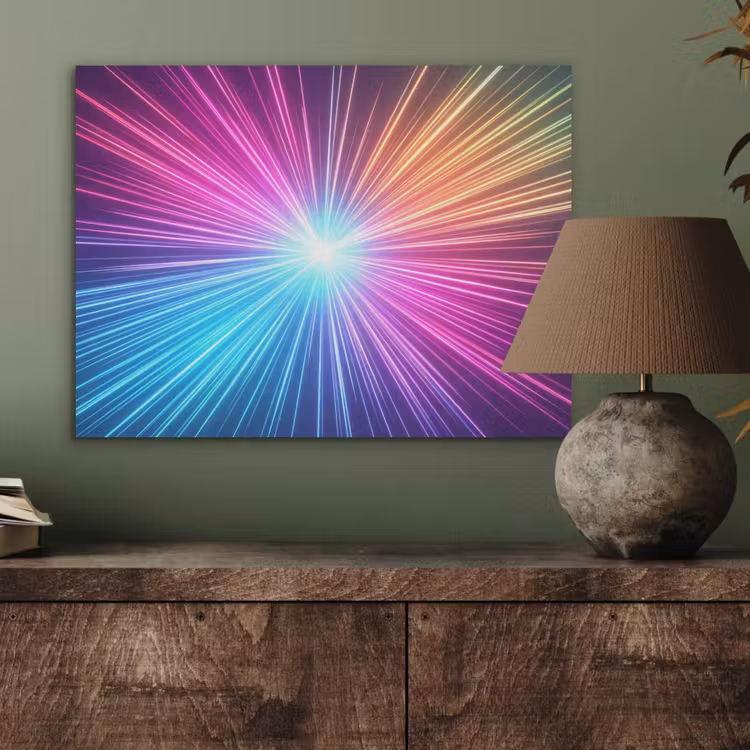 Abstract - Light - Burst - Modern - Colorful PET vilt klein -sfeer2
