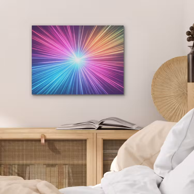 Abstract - Light - Burst - Modern - Colorful PET vilt klein -sfeer3