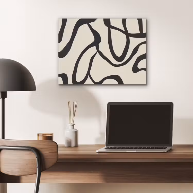 Abstract - Lijnen - Modern - Beige PET vilt klein -sfeer5