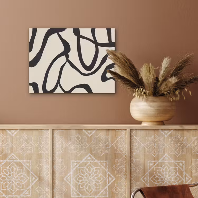 Abstract - Lijnen - Modern - Beige PET vilt klein -sfeer4