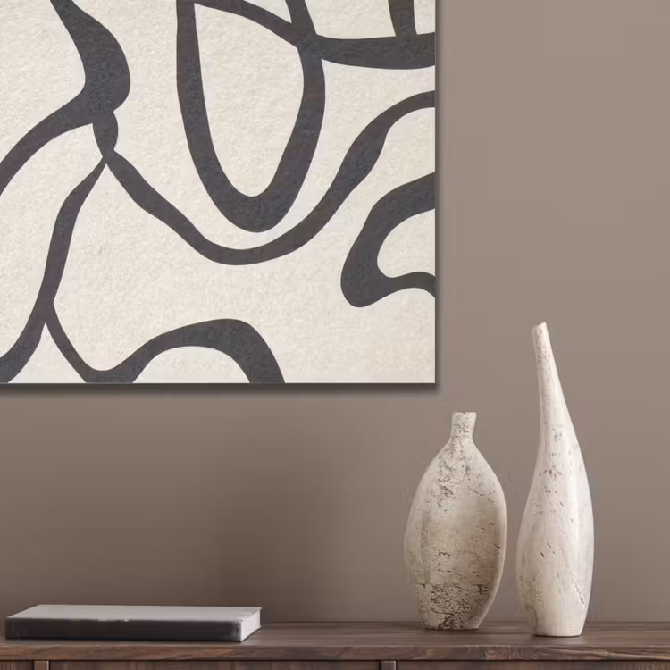 Abstract - Lijnen - Modern - Beige PET vilt klein -sfeer6_closeup