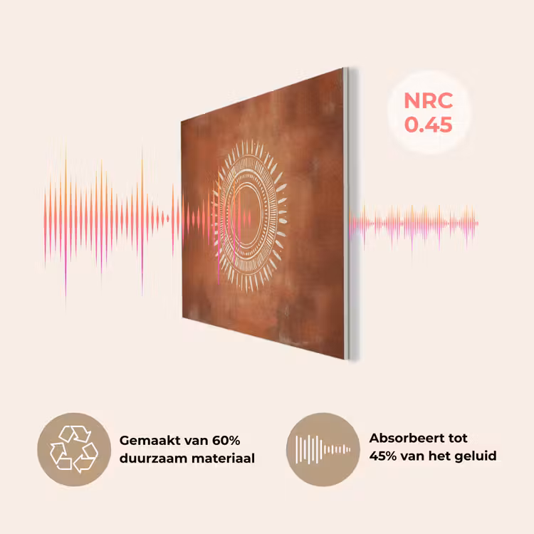 Abstract - Lijnen - Zonnestralen - Roodbruin PET vilt klein -USP_NL