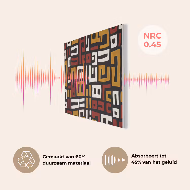 Abstract - Patroon - Rood PET vilt klein -USP_NL