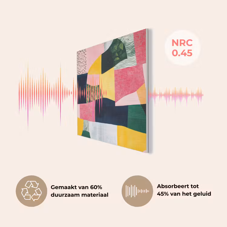 Abstract - Roze - Lappen - Vormen - Geel PET vilt klein -USP_NL