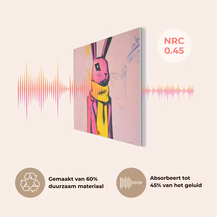 Abstract - Konijn - Sjaal - Geel PET vilt klein -USP_NL